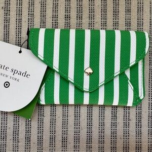 Kate Spade Striped Green and White Wallet